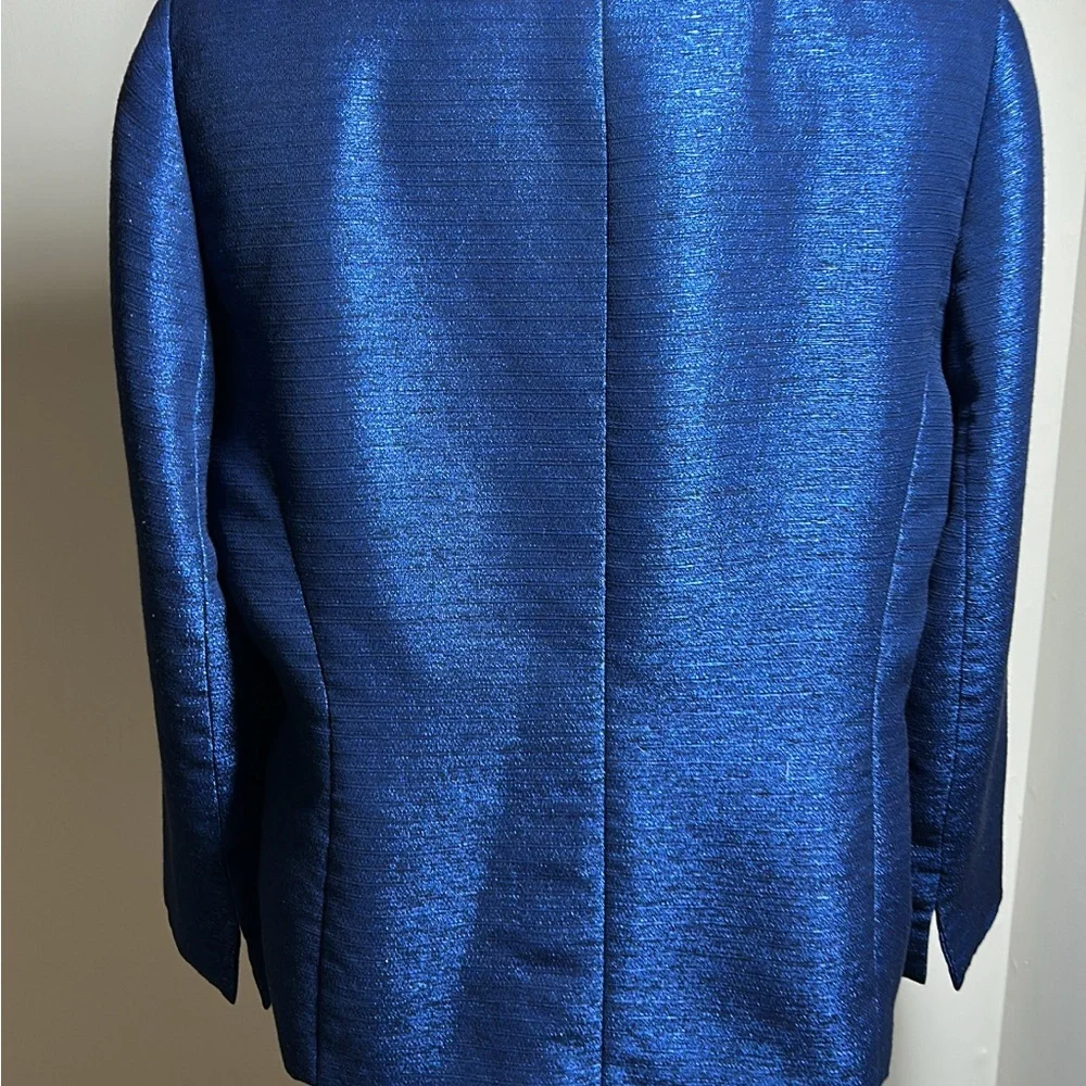 Kasper Shimmering Blue Women's Blazer - Picture 8 of 11